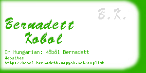 bernadett kobol business card