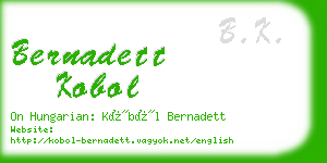 bernadett kobol business card